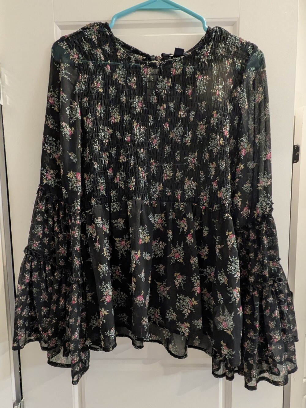 American Eagle Sheer Floral Blouse